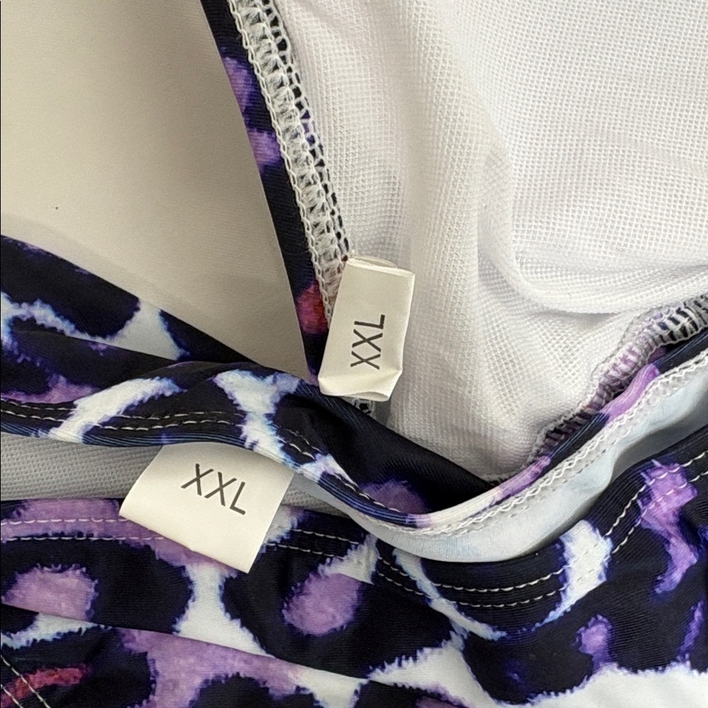 NEW Leopard Print Halter Bikini Set 2-piece swimsuit size XX-Large (2XL)tie side - Picture 6 of 10